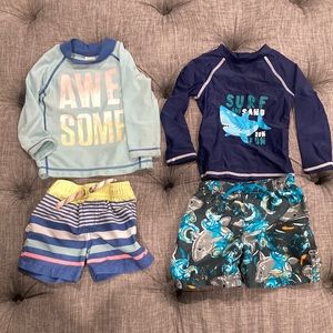 Set Of 2 Baby Boy’s Bathing Suits 6-9 and 9 month